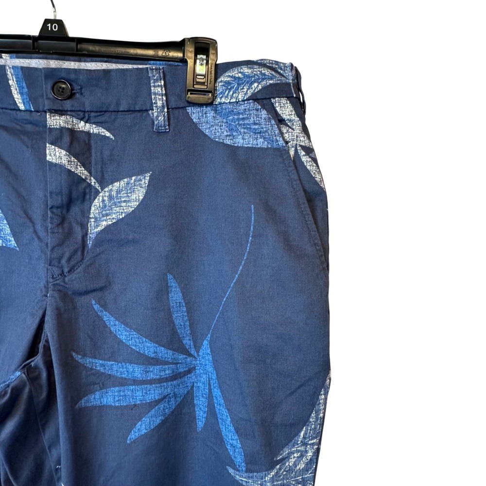 Tommy Hilfiger Chino Pants Mens 38x30 Blue Excellent Tropical Leaf Print Stretch - Picture 4 of 8